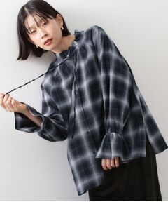 THE SHOP TK / ザ ショップ ティーケー シャツ・ブラウス | 起毛オンブレフリルブラウス