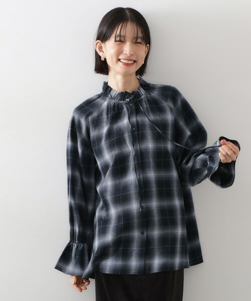 THE SHOP TK / ザ ショップ ティーケー シャツ・ブラウス | 起毛オンブレフリルブラウス | 詳細5