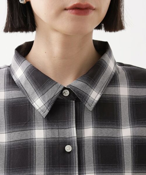 THE SHOP TK / ザ ショップ ティーケー シャツ・ブラウス | 【即戦力/軽羽織】チェックドルマンシャツ | 詳細12