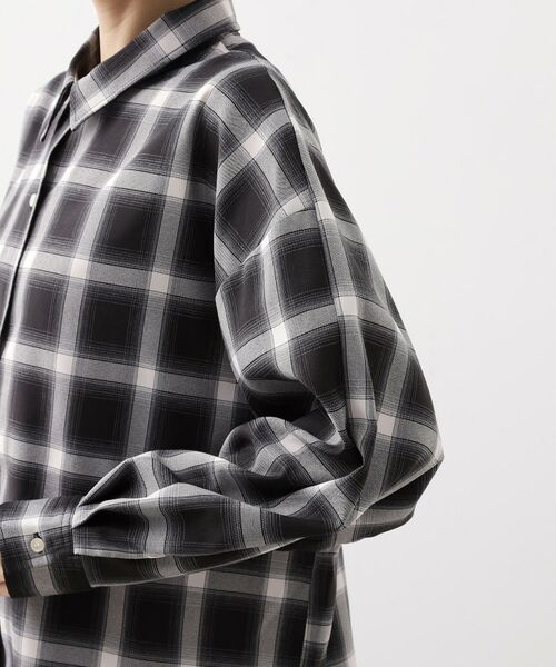 THE SHOP TK / ザ ショップ ティーケー シャツ・ブラウス | 【即戦力/軽羽織】チェックドルマンシャツ | 詳細13