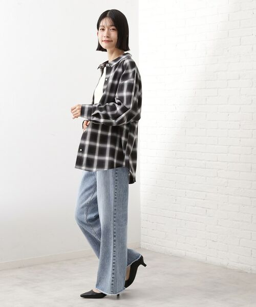 THE SHOP TK / ザ ショップ ティーケー シャツ・ブラウス | 【即戦力/軽羽織】チェックドルマンシャツ | 詳細3