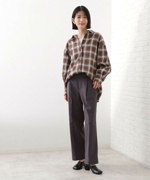 THE SHOP TK / ザ ショップ ティーケー シャツ・ブラウス | 【即戦力/軽羽織】チェックドルマンシャツ | 詳細7