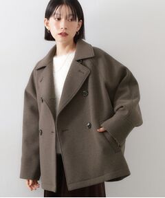 THE SHOP TK / ザ ショップ ティーケー ピーコート | 柔らかで大人上品 ジャージメルトンPコート