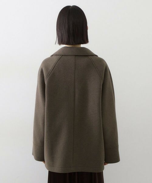 THE SHOP TK / ザ ショップ ティーケー ピーコート | 柔らかで大人上品 ジャージメルトンPコート | 詳細11