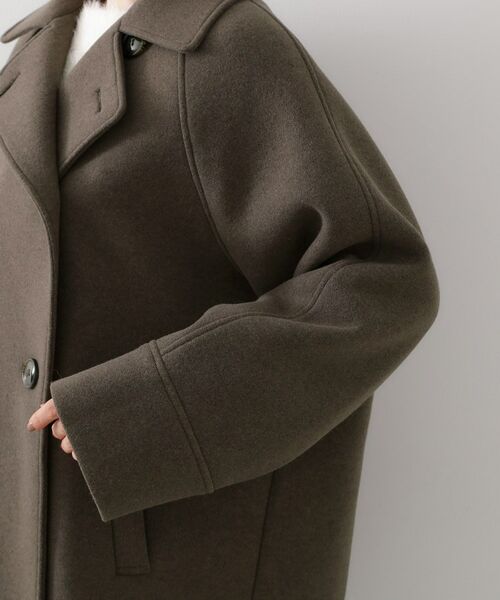 THE SHOP TK / ザ ショップ ティーケー ピーコート | 柔らかで大人上品 ジャージメルトンPコート | 詳細14