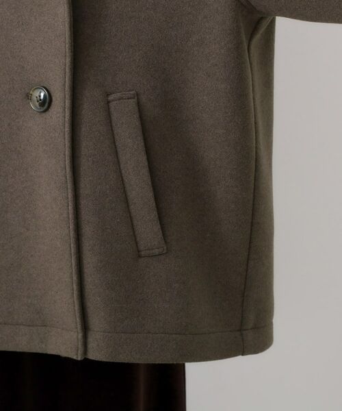THE SHOP TK / ザ ショップ ティーケー ピーコート | 柔らかで大人上品 ジャージメルトンPコート | 詳細16
