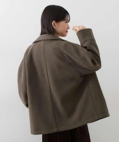 THE SHOP TK / ザ ショップ ティーケー ピーコート | 柔らかで大人上品 ジャージメルトンPコート | 詳細6