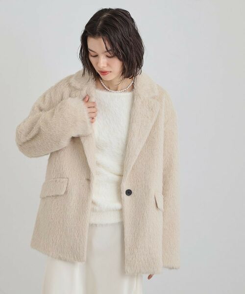 THE SHOP TK / ザ ショップ ティーケー その他アウター | 纏うだけで大人上品 シャギーチェスターハーフコート | 詳細5