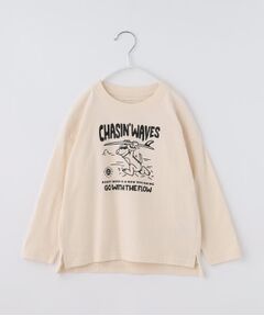 THE SHOP TK / ザ ショップ ティーケー Tシャツ | 【110-160】プリント長袖Tシャツ