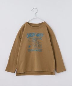 THE SHOP TK / ザ ショップ ティーケー Tシャツ | 【110-160】プリント長袖Tシャツ
