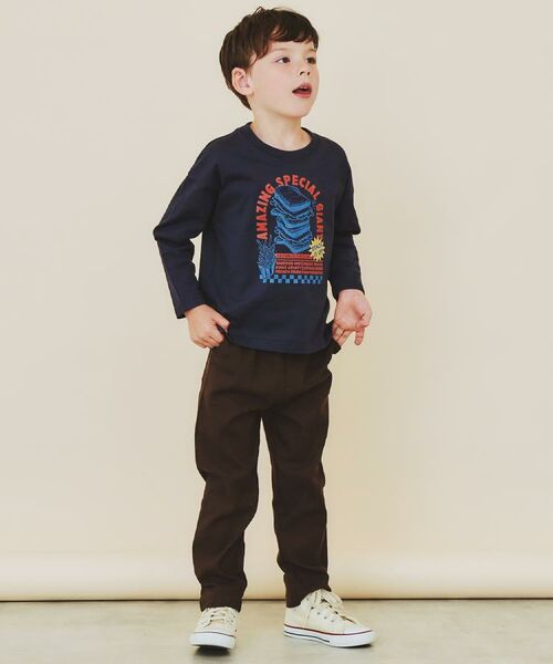 THE SHOP TK / ザ ショップ ティーケー Tシャツ | 【110-160】プリント長袖Tシャツ | 詳細3