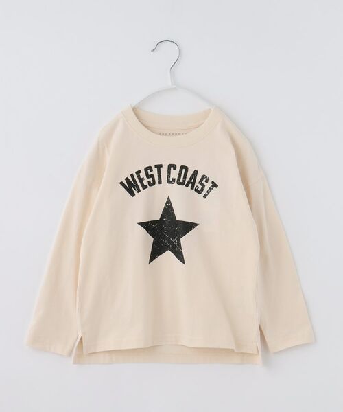 THE SHOP TK/ザ ショップ ティーケー 【110-160】プリント長袖Tシャツ アイボリー(004) 11(110cm)