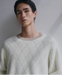 THE SHOP TK / ザ ショップ ティーケー ニット・セーター | 【ふんわり心地いい肌触り】　ダイヤ柄シャギーニット