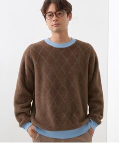 THE SHOP TK / ザ ショップ ティーケー ニット・セーター | 【ふんわり心地いい肌触り】　ダイヤ柄シャギーニット