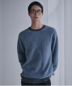 THE SHOP TK / ザ ショップ ティーケー ニット・セーター | 【ふんわり心地いい肌触り】　ダイヤ柄シャギーニット