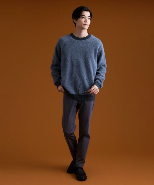 THE SHOP TK / ザ ショップ ティーケー ニット・セーター | 【ふんわり心地いい肌触り】 ダイヤ柄シャギーニット | 詳細12