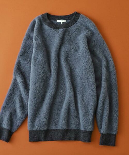 THE SHOP TK / ザ ショップ ティーケー ニット・セーター | 【ふんわり心地いい肌触り】 ダイヤ柄シャギーニット | 詳細14