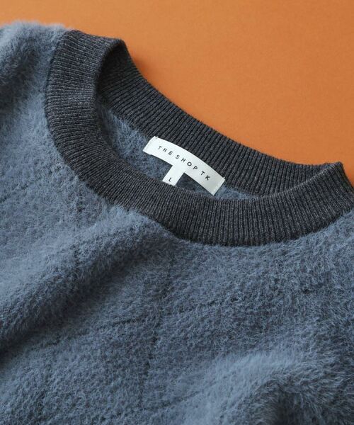 THE SHOP TK / ザ ショップ ティーケー ニット・セーター | 【ふんわり心地いい肌触り】 ダイヤ柄シャギーニット | 詳細15