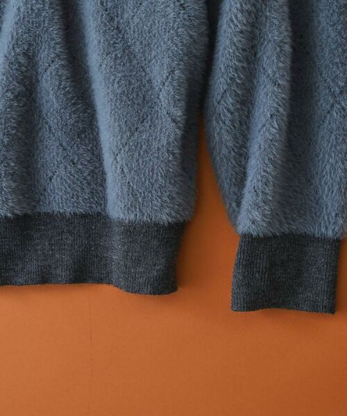 THE SHOP TK / ザ ショップ ティーケー ニット・セーター | 【ふんわり心地いい肌触り】 ダイヤ柄シャギーニット | 詳細16