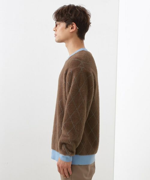 THE SHOP TK / ザ ショップ ティーケー ニット・セーター | 【ふんわり心地いい肌触り】 ダイヤ柄シャギーニット | 詳細19