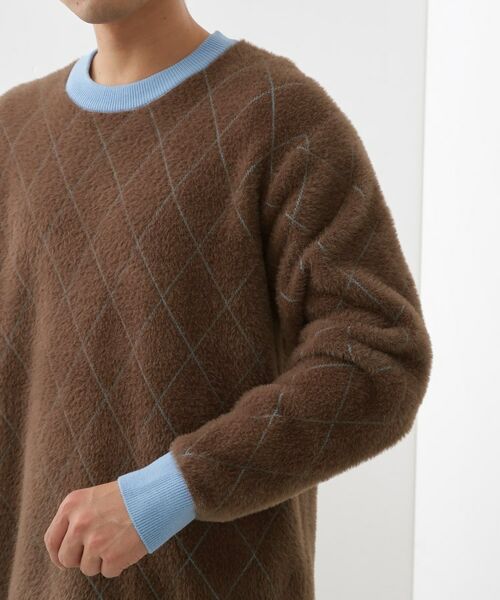 THE SHOP TK / ザ ショップ ティーケー ニット・セーター | 【ふんわり心地いい肌触り】 ダイヤ柄シャギーニット | 詳細22