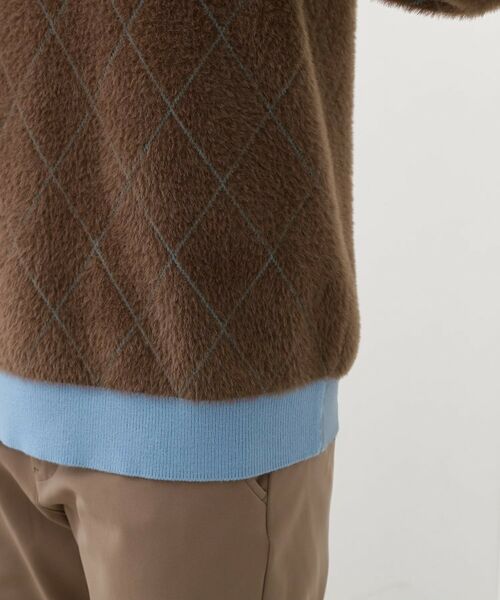 THE SHOP TK / ザ ショップ ティーケー ニット・セーター | 【ふんわり心地いい肌触り】 ダイヤ柄シャギーニット | 詳細23