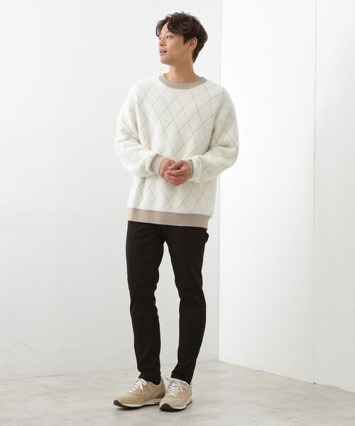 THE SHOP TK / ザ ショップ ティーケー ニット・セーター | 【ふんわり心地いい肌触り】 ダイヤ柄シャギーニット | 詳細27