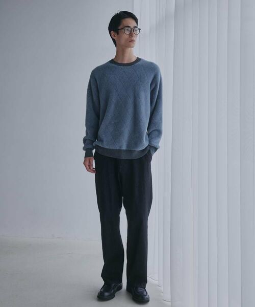THE SHOP TK / ザ ショップ ティーケー ニット・セーター | 【ふんわり心地いい肌触り】 ダイヤ柄シャギーニット | 詳細6