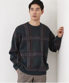 THE SHOP TK / ザ ショップ ティーケー ニット・セーター | チェックジャカードニット【洗濯機OK】