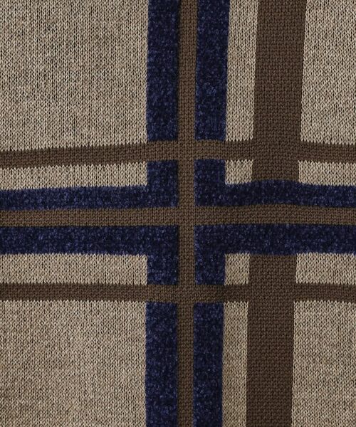 THE SHOP TK / ザ ショップ ティーケー ニット・セーター | チェックジャカードニット【洗濯機OK】 | 詳細12