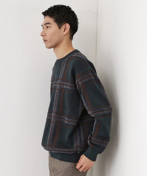 THE SHOP TK / ザ ショップ ティーケー ニット・セーター | チェックジャカードニット【洗濯機OK】 | 詳細13