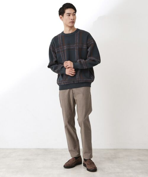 THE SHOP TK / ザ ショップ ティーケー ニット・セーター | チェックジャカードニット【洗濯機OK】 | 詳細15