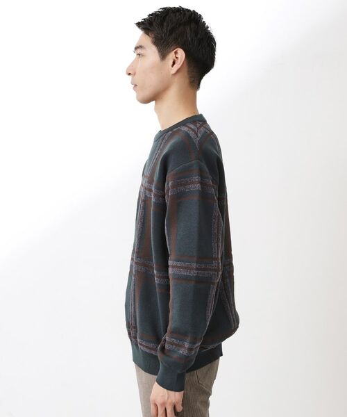 THE SHOP TK / ザ ショップ ティーケー ニット・セーター | チェックジャカードニット【洗濯機OK】 | 詳細18