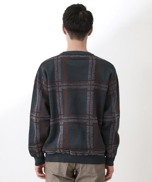 THE SHOP TK / ザ ショップ ティーケー ニット・セーター | チェックジャカードニット【洗濯機OK】 | 詳細19