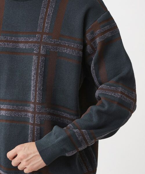 THE SHOP TK / ザ ショップ ティーケー ニット・セーター | チェックジャカードニット【洗濯機OK】 | 詳細21