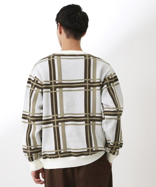 THE SHOP TK / ザ ショップ ティーケー ニット・セーター | チェックジャカードニット【洗濯機OK】 | 詳細6