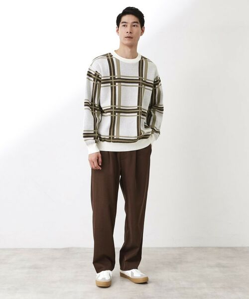 THE SHOP TK / ザ ショップ ティーケー ニット・セーター | チェックジャカードニット【洗濯機OK】 | 詳細7