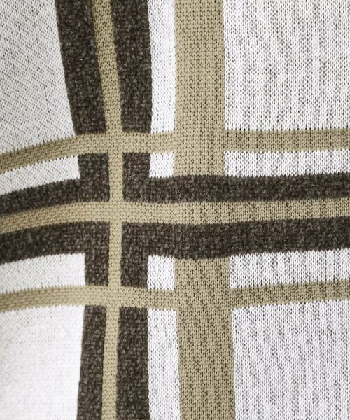 THE SHOP TK / ザ ショップ ティーケー ニット・セーター | チェックジャカードニット【洗濯機OK】 | 詳細8