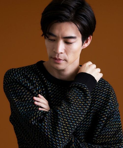 THE SHOP TK / ザ ショップ ティーケー ニット・セーター | バーズアイグラデーションニット 洗濯機OK／ユニセックスでおすすめ！ | 詳細1