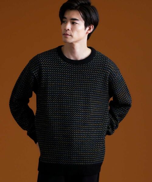 THE SHOP TK / ザ ショップ ティーケー ニット・セーター | バーズアイグラデーションニット 洗濯機OK／ユニセックスでおすすめ！ | 詳細2