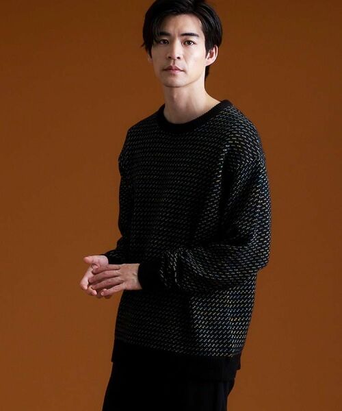 THE SHOP TK / ザ ショップ ティーケー ニット・セーター | バーズアイグラデーションニット 洗濯機OK／ユニセックスでおすすめ！ | 詳細3