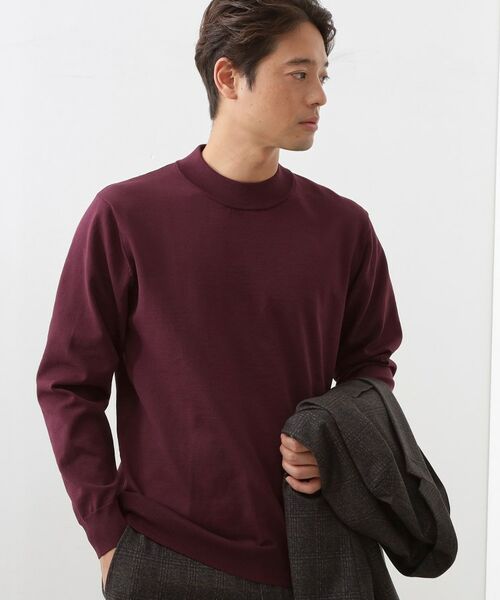 THE SHOP TK/ザ ショップ ティーケー 【冬のビジネスシーンに最適】モックネックニット ボルドー(064) 03(L) THE SHOP TK/ザ ショップ ティーケー 【冬のビジネスシーンに最適】モックネックニット ボルドー(064) 03(L)