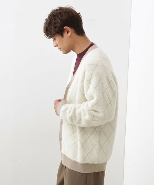 THE SHOP TK / ザ ショップ ティーケー カーディガン・ボレロ | 配色シャギーニットカーディガン ユニセックスでおすすめ! | 詳細1