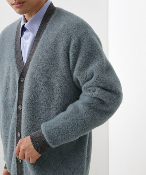 THE SHOP TK / ザ ショップ ティーケー カーディガン・ボレロ | 配色シャギーニットカーディガン ユニセックスでおすすめ! | 詳細13