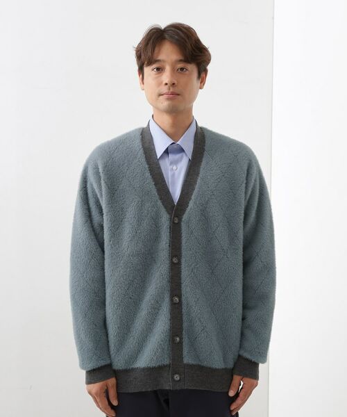 THE SHOP TK / ザ ショップ ティーケー カーディガン・ボレロ | 配色シャギーニットカーディガン ユニセックスでおすすめ! | 詳細9