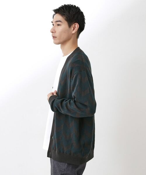 THE SHOP TK / ザ ショップ ティーケー カーディガン・ボレロ | ヘリンボンニットカーディガン | 詳細1