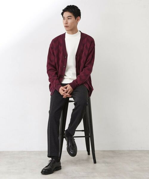 THE SHOP TK / ザ ショップ ティーケー カーディガン・ボレロ | ヘリンボンニットカーディガン | 詳細7