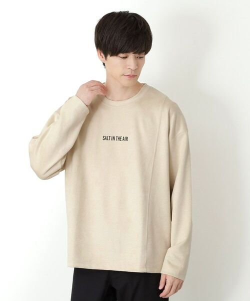 THE SHOP TK / ザ ショップ ティーケー カットソー | スエード フォトプリントスウェット 【洗濯機OK】 | 詳細10