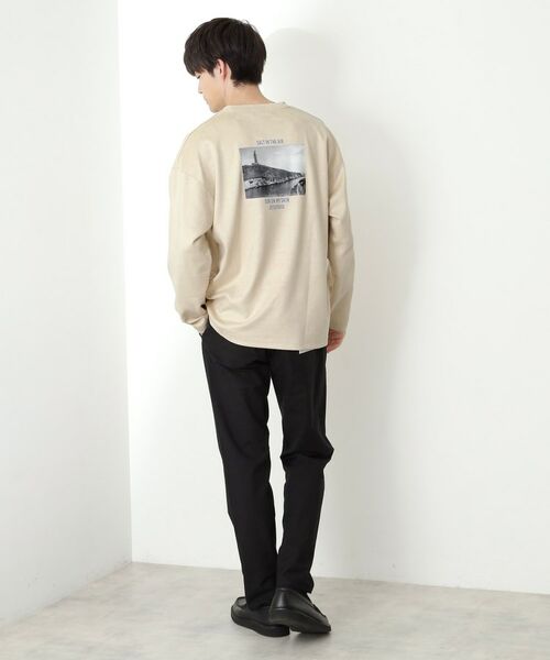 THE SHOP TK / ザ ショップ ティーケー カットソー | スエード フォトプリントスウェット 【洗濯機OK】 | 詳細11