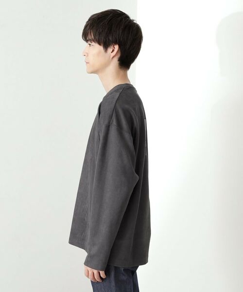 THE SHOP TK / ザ ショップ ティーケー カットソー | スエード フォトプリントスウェット 【洗濯機OK】 | 詳細18